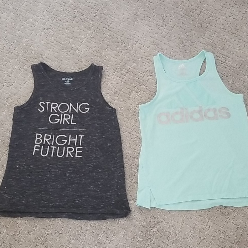 Cat and jack tank top and a adidas tank top
